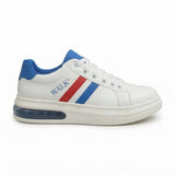 Men's White & Blue Casual Sneakers – Stylish Comfortable Shoes