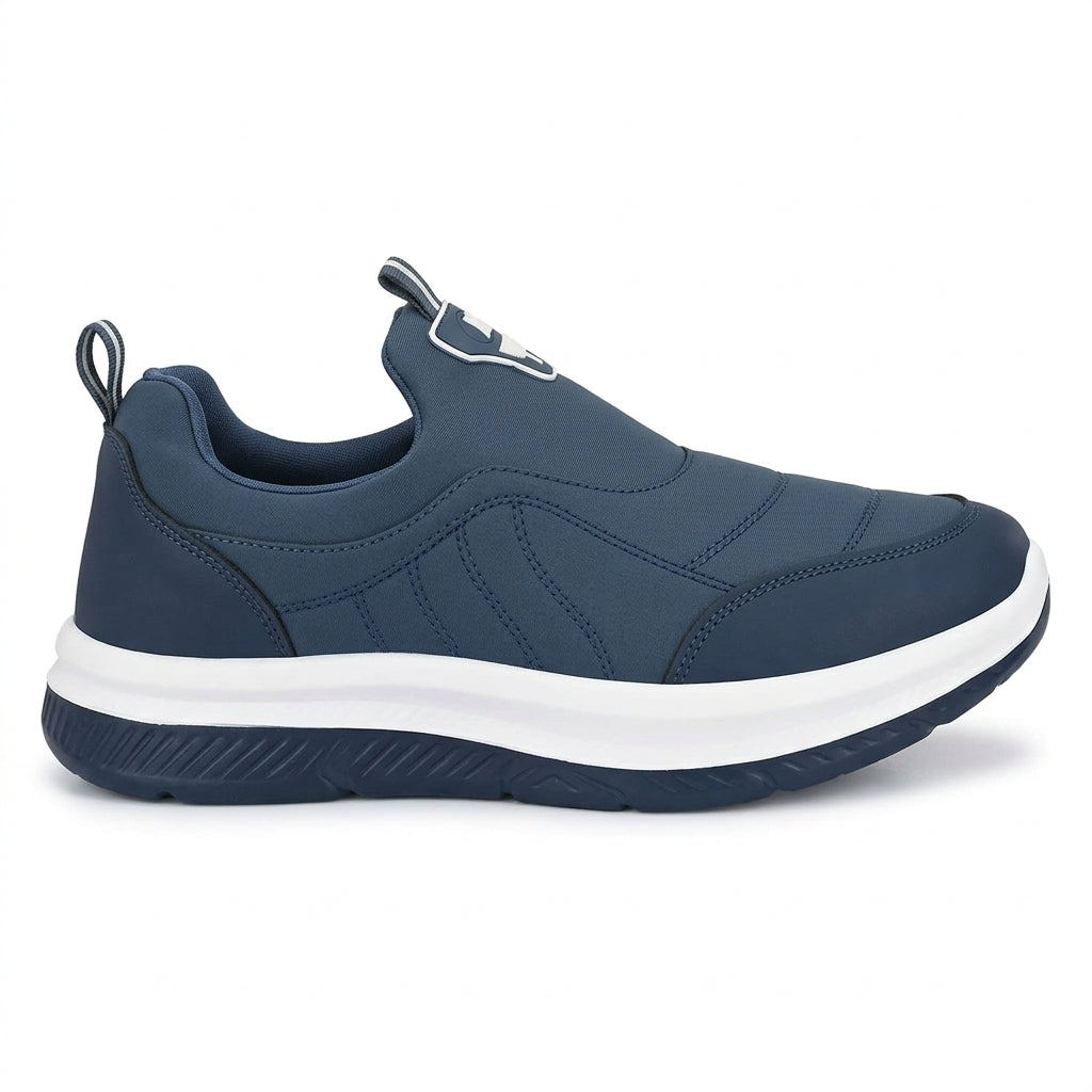 Men’s Navy Blue Slip-On Sneakers | Lightweight Breathable Casual Walking Shoes
